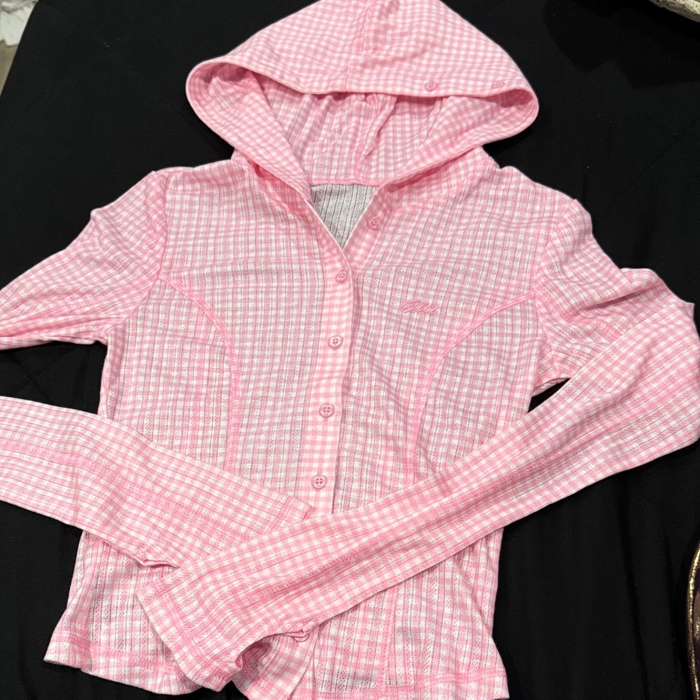 I.AM.GIA Pink Long Sleeve Hooded Top
